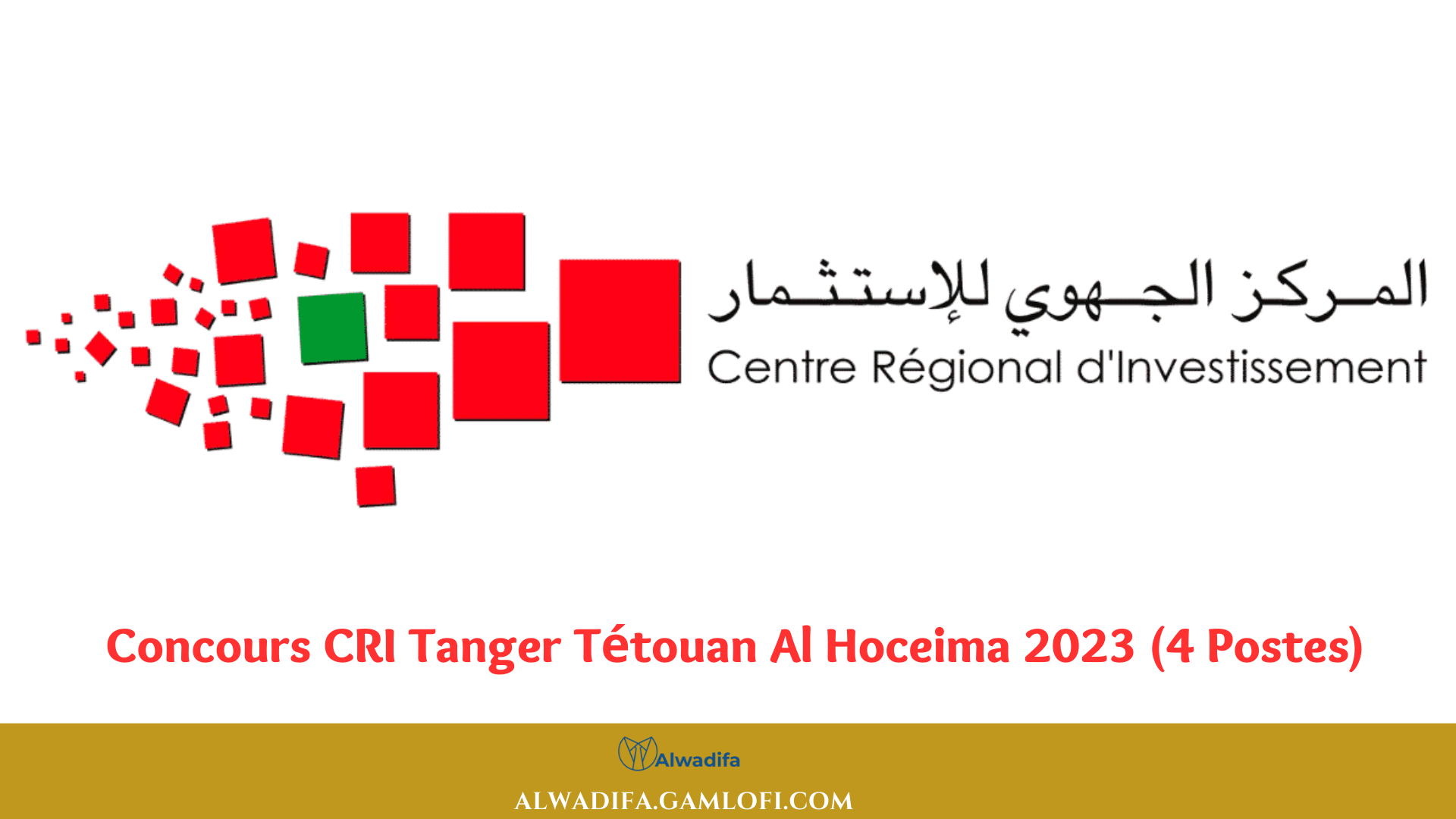 Concours CRI Tanger Tétouan Al Hoceima 2023 (4 Postes)